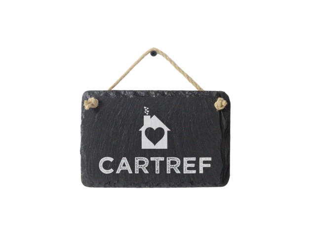 Cartref Home Welsh Slate Sign